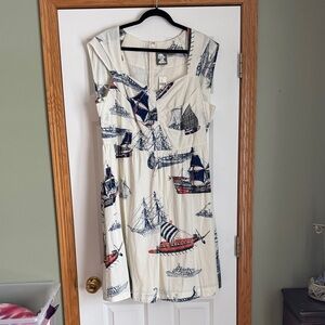 NWT Anthropologie Girls from Savoy Nautical Print Sleeveless Dress size 20